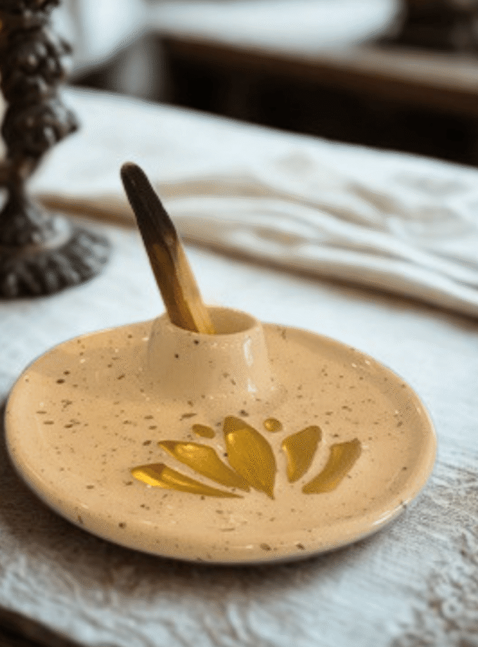 Lotus Çiçeği Seramik Palo Santo Tütsülük